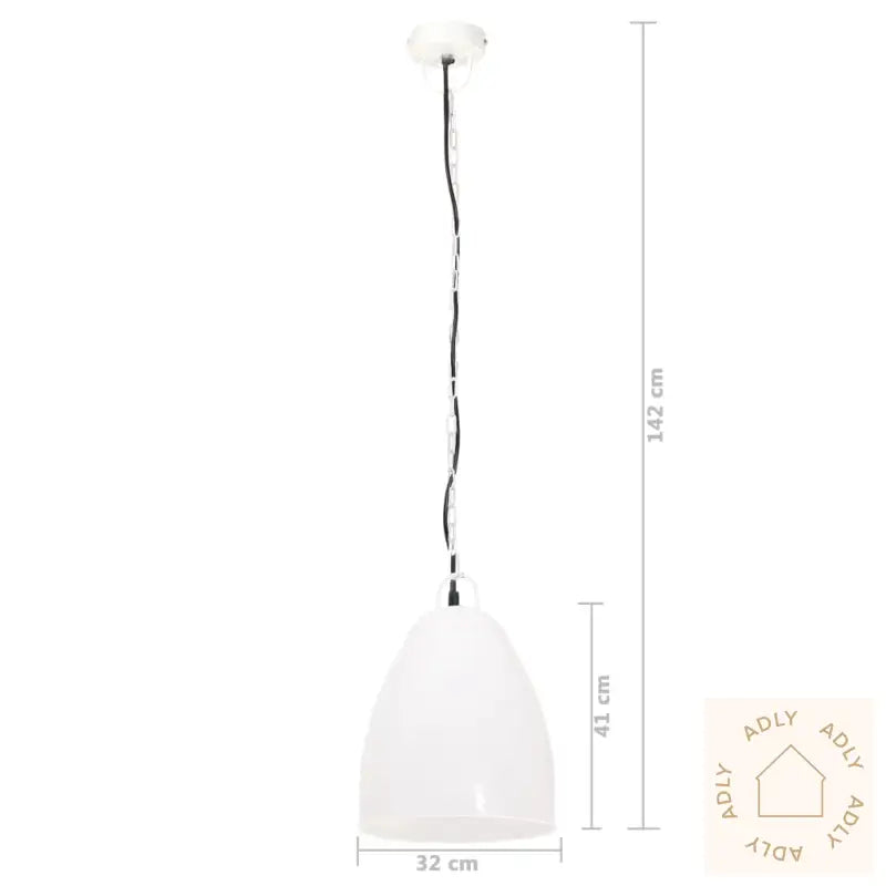 Industriell Hengelampe 25 W Hvit Rund 32 Cm E27