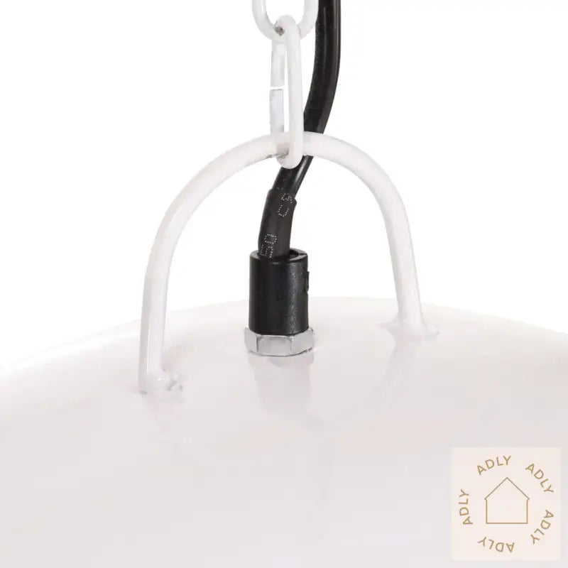 Industriell Vintage Hengelampe 25 W Hvit Rund 41 Cm E27