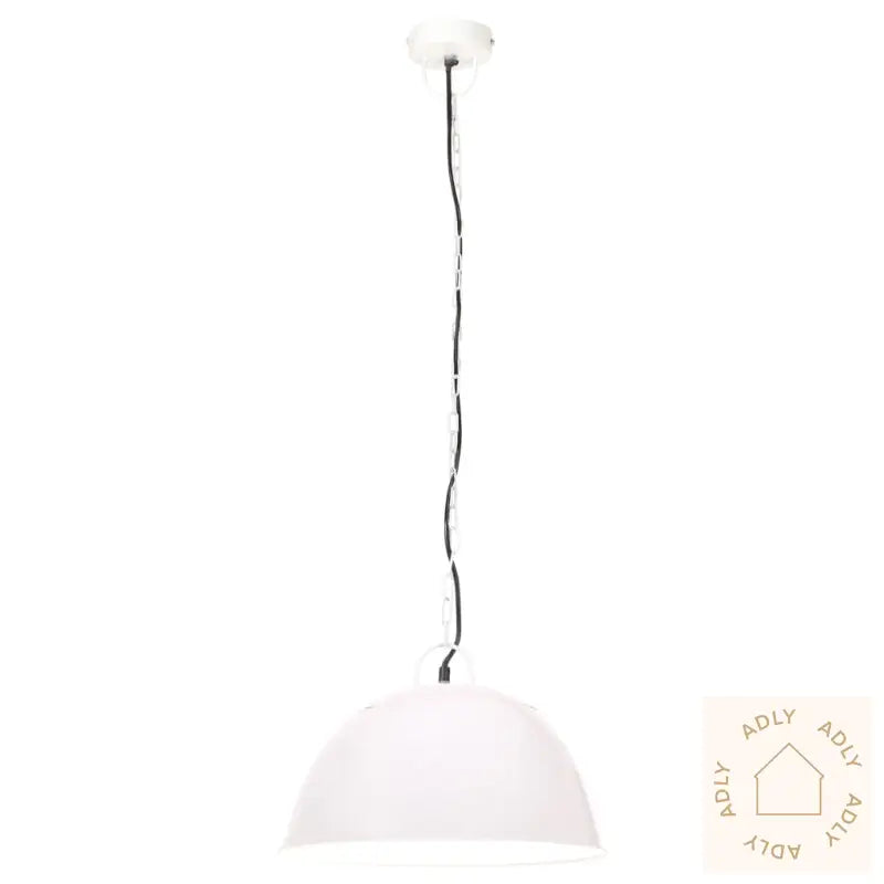 Industriell Vintage Hengelampe 25 W Hvit Rund 41 Cm E27