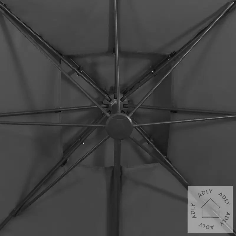 Hengende Hageparasoll Med Dobbel Topp 250X250 Cm Antrasitt