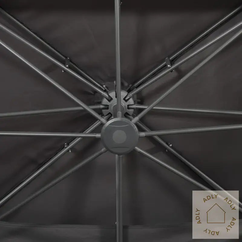 Hengende Hageparasoll Med Dobbel Topp Antrasitt 250X250 Cm