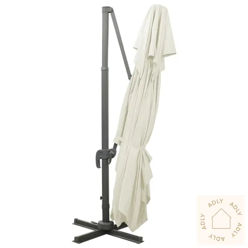 Hengende Hageparasoll Med Dobbel Topp Sand 400X300 Cm