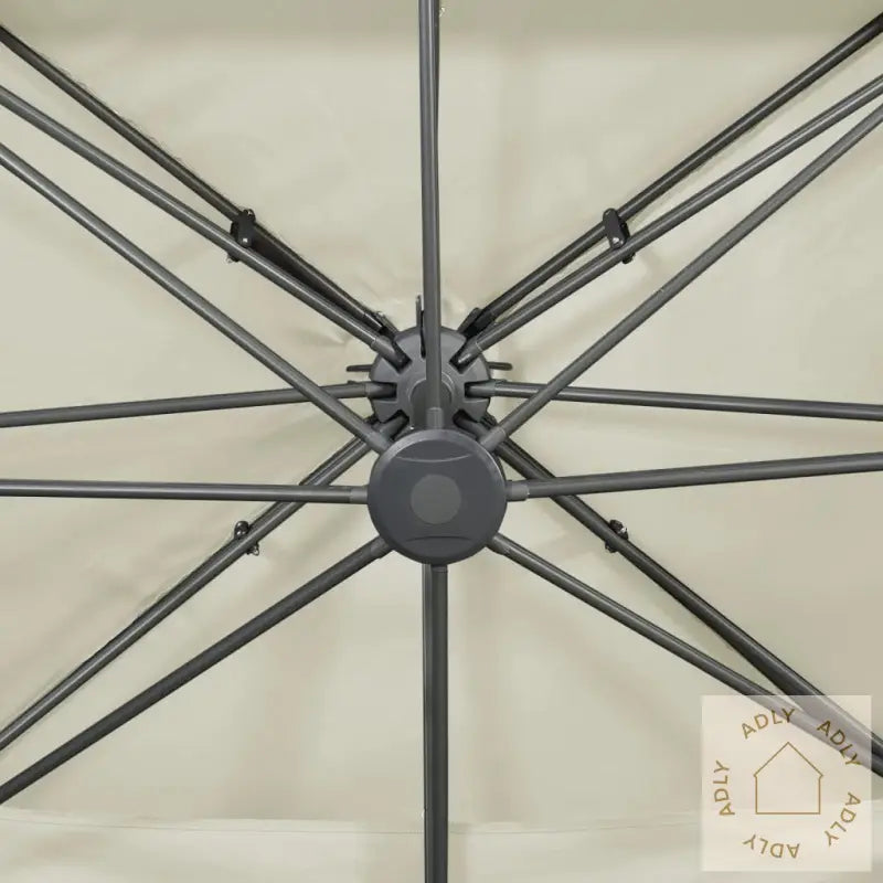 Hengende Hageparasoll Med Dobbel Topp Sand 400X300 Cm