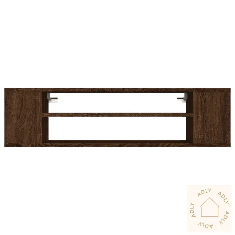 Hengende Tv-Benk Brun Eik 100X30X26,5 Cm Konstruert Tre