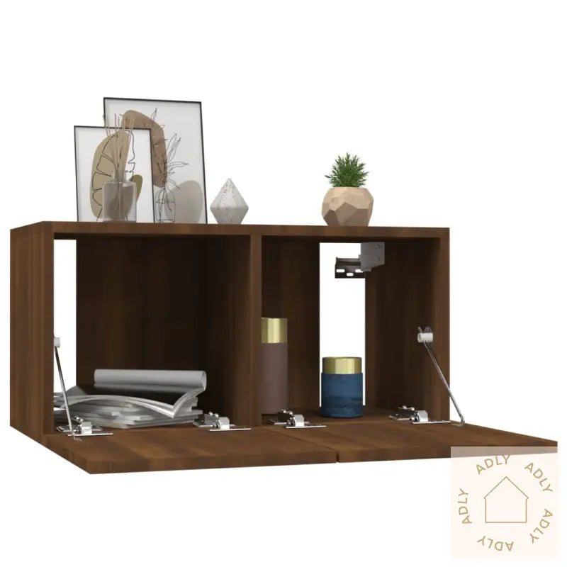 Hengende Tv-Benker Brun Eik 60X30X30 Cm Konstruert Tre