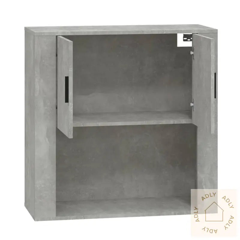 Veggskap Betonggrå 80X33X80 Cm Konstruert Tre