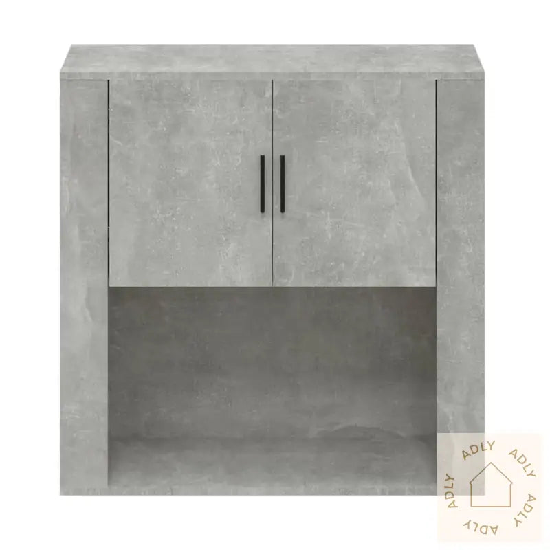 Veggskap Betonggrå 80X33X80 Cm Konstruert Tre
