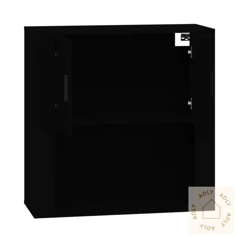 Veggskap Svart 80X33X80 Cm Konstruert Tre