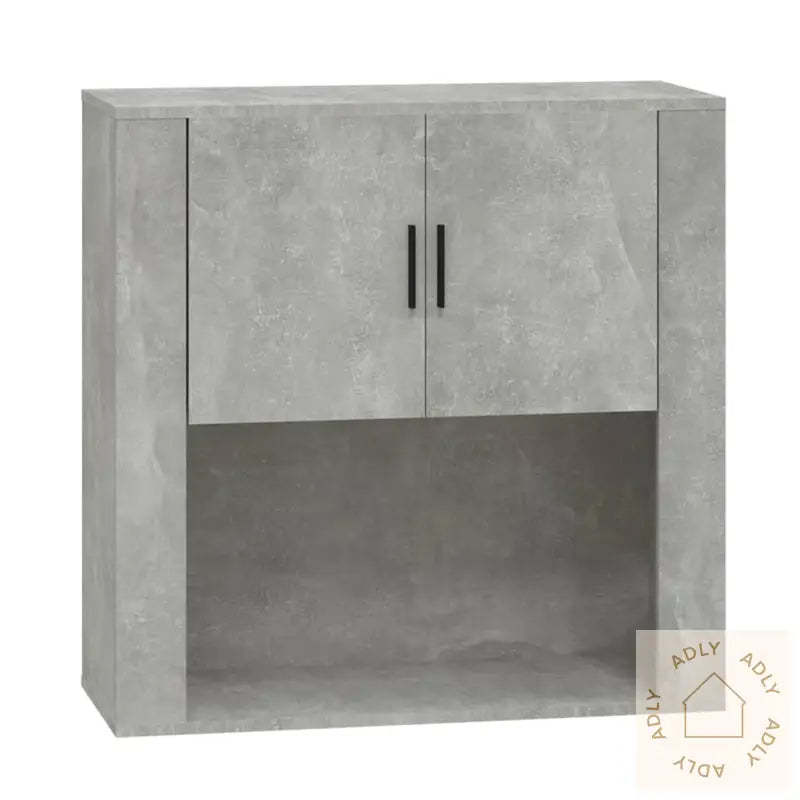 Veggskap Betonggrå 80X33X80 Cm Konstruert Tre
