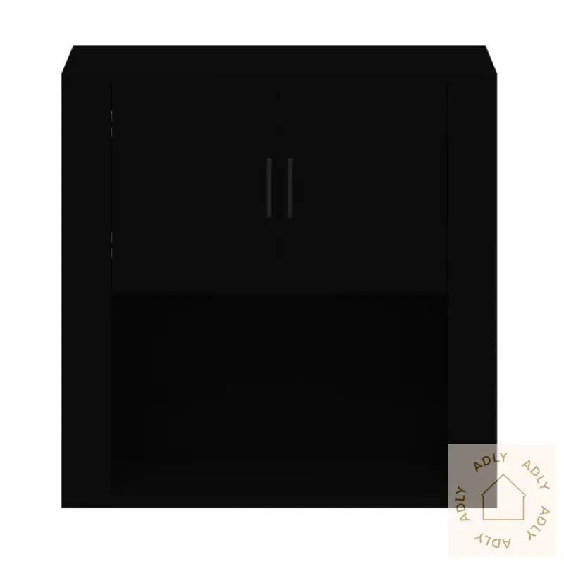 Veggskap Svart 80X33X80 Cm Konstruert Tre