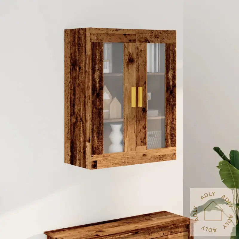 Hengende Veggskap Gammelt Tre 69,5X34X90 Cm