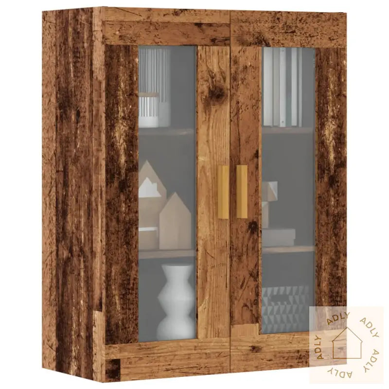 Hengende Veggskap Gammelt Tre 69,5X34X90 Cm