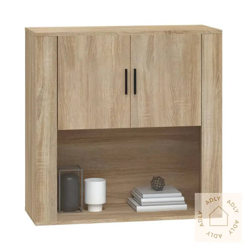 Veggskap Sonoma Eik 80X33X80 Cm Konstruert Tre