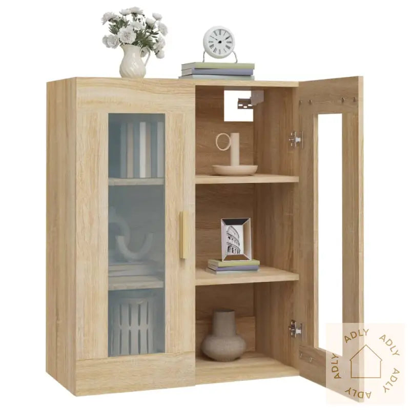 Hengende Veggskap Sonoma Eik 69,5X34X90 Cm