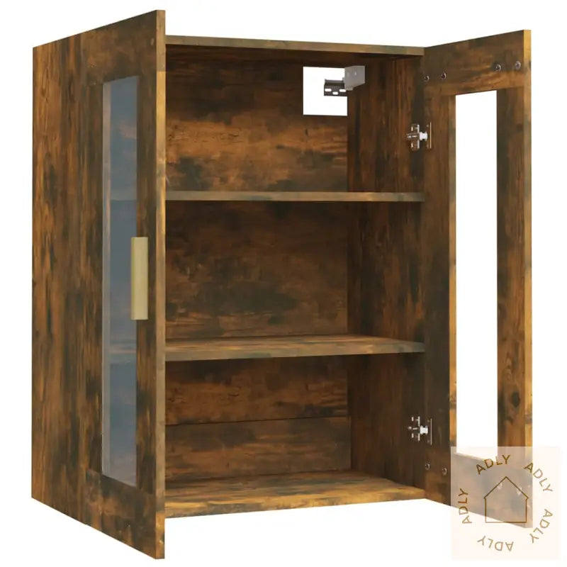 Hengende Veggskap Røkt Eik 69,5X34X90 Cm