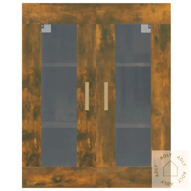 Hengende Veggskap Røkt Eik 69,5X34X90 Cm