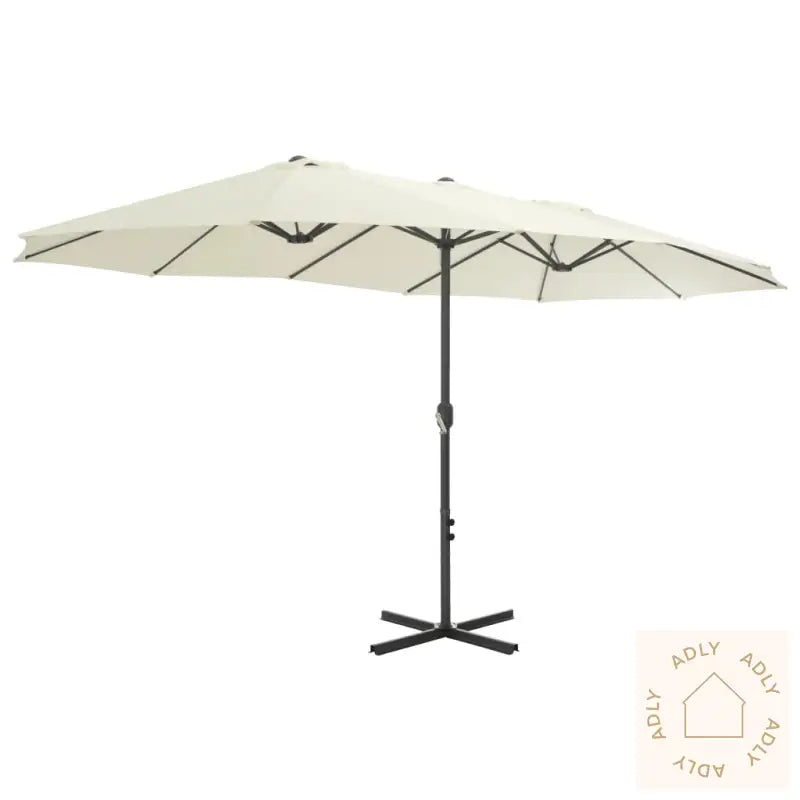 Parasoll Med Aluminiumsstang 460X270 Cm Sand