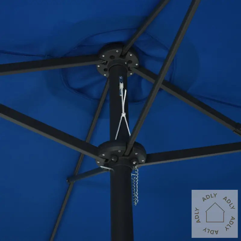 Parasol Med Aluminiumsstang 460X270 Cm Blå