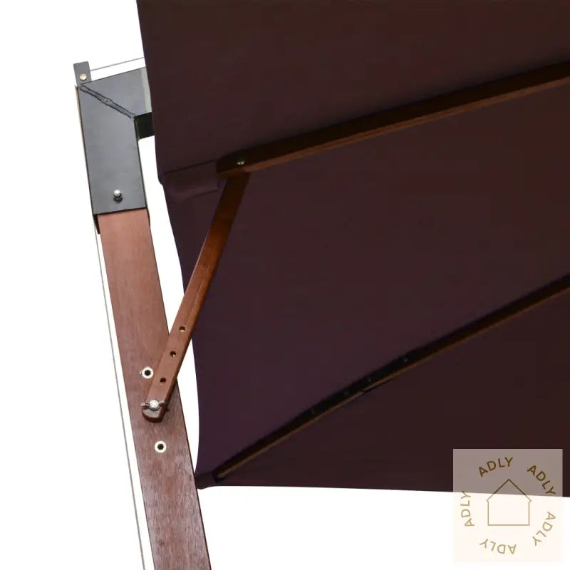 Hengende Hageparasoll Med Stolpe Vinrød 3X3 M Heltre Gran