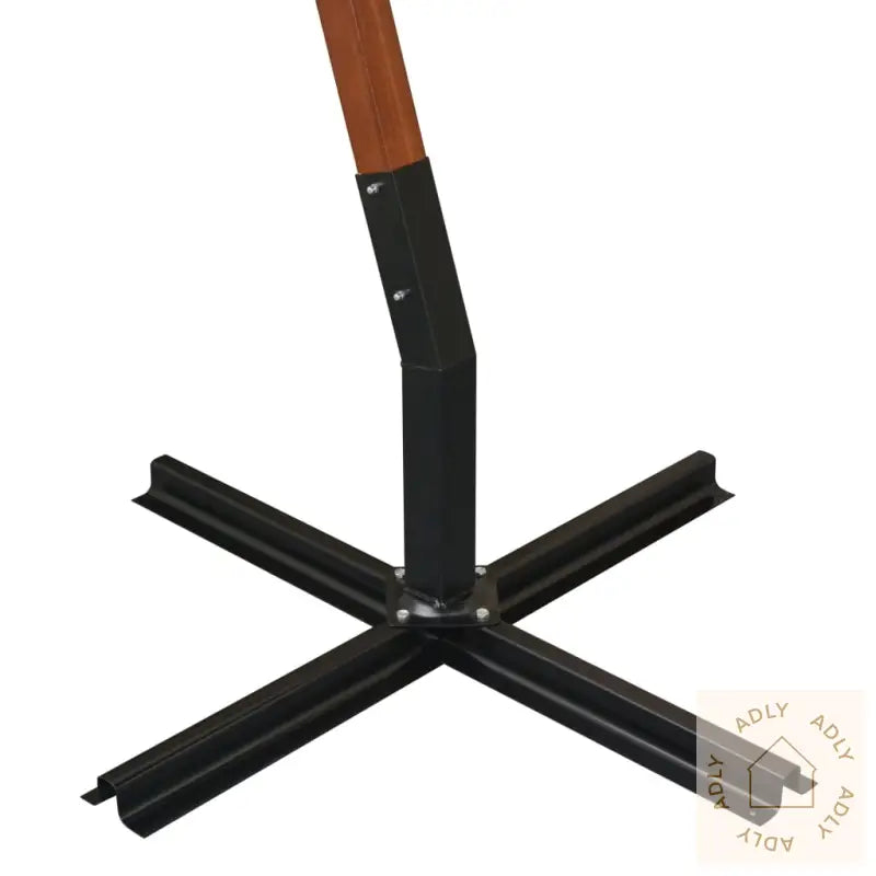 Hengende Hageparasoll Med Stolpe Svart 3X3 M Heltre Gran