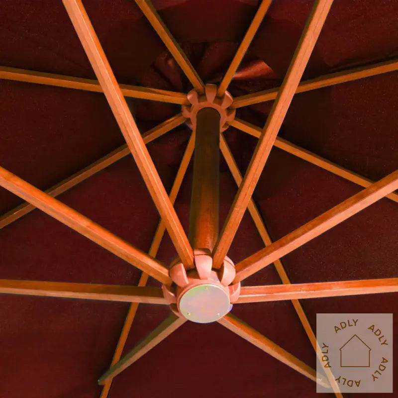 Hengende Hageparasoll Stolpe Terrakotta 3,5X2,9 M Heltre Gran