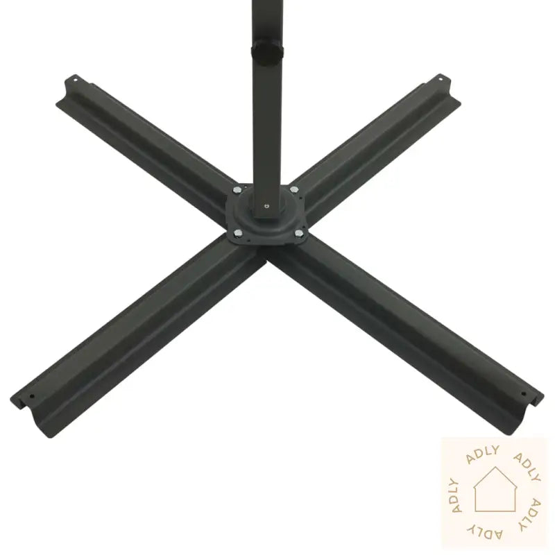 Hengende Hageparasoll Med Stang Og Led-Lys Antrasitt 250 Cm