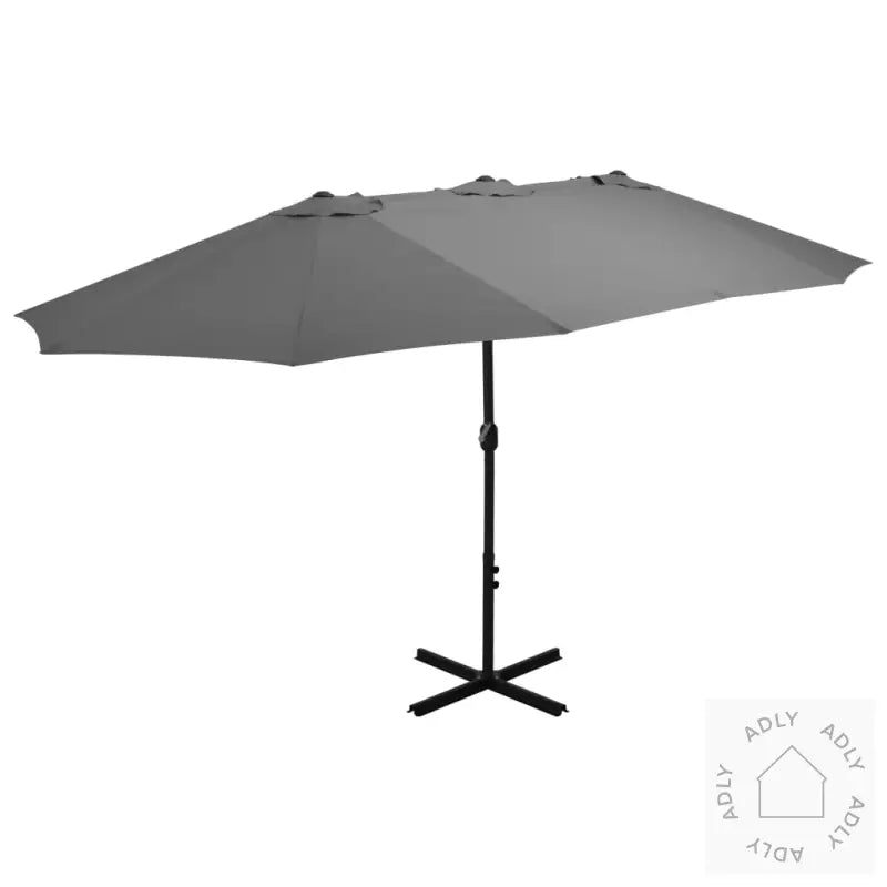 Parasoll Med Aluminiumsstang 460X270 Cm Antrasitt