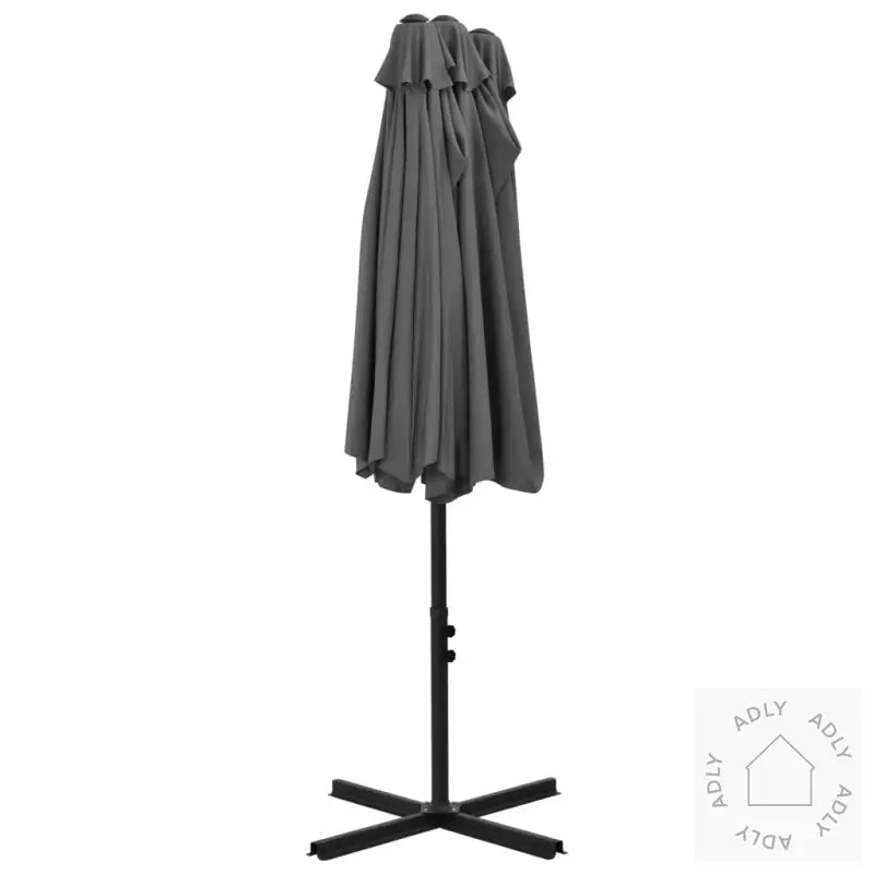 Parasoll Med Aluminiumsstang 460X270 Cm Antrasitt