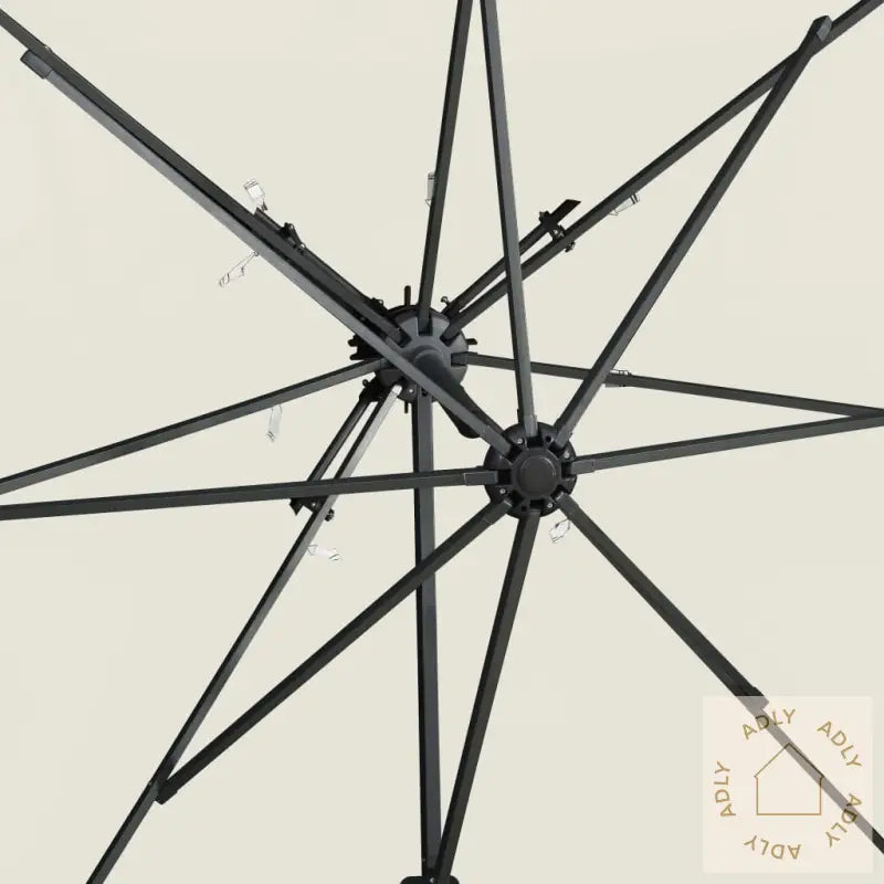 Hengende Hageparasoll Med Dobbel Topp Sand 250X250 Cm