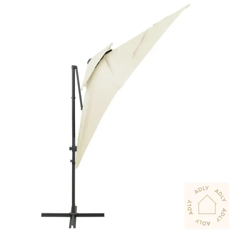 Hengende Hageparasoll Med Dobbel Topp Sand 250X250 Cm