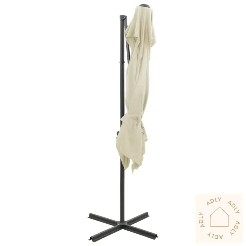 Hengende Hageparasoll Med Dobbel Topp Sand 250X250 Cm