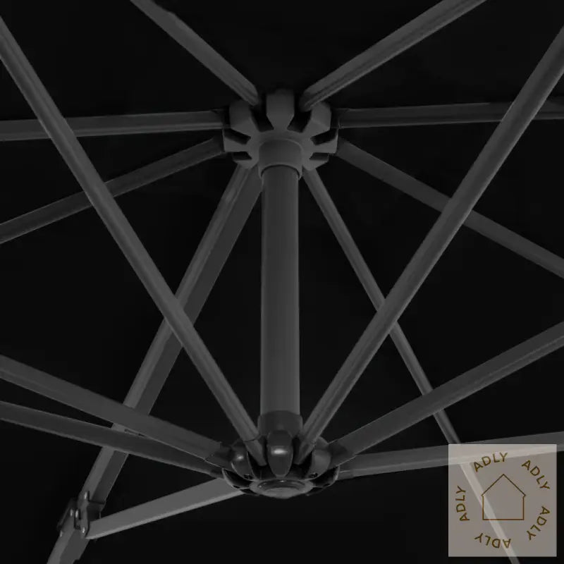 Hengende Hageparasoll Med Aluminiumsstang Svart 250X250 Cm