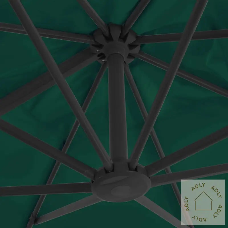 Hengende Hageparasoll Med Aluminiumsstang Grønn 300X300 Cm