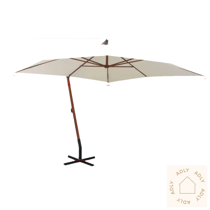 Square cantilever patio umbrella for hagemøbler og avslappende dager i hjemmet