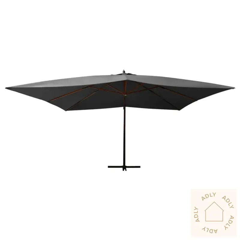 Hengende Hageparasoll Med Trestang 400X300 Cm Antrasitt