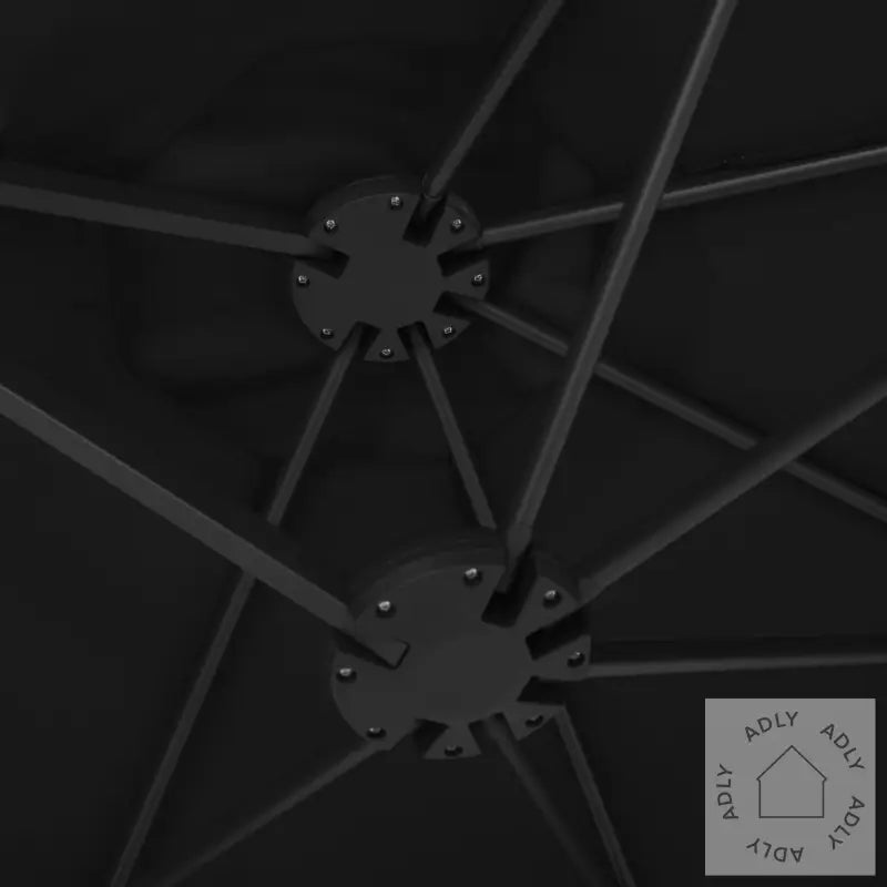 Parasol Med Aluminiumsstang 460X270 Cm Svart