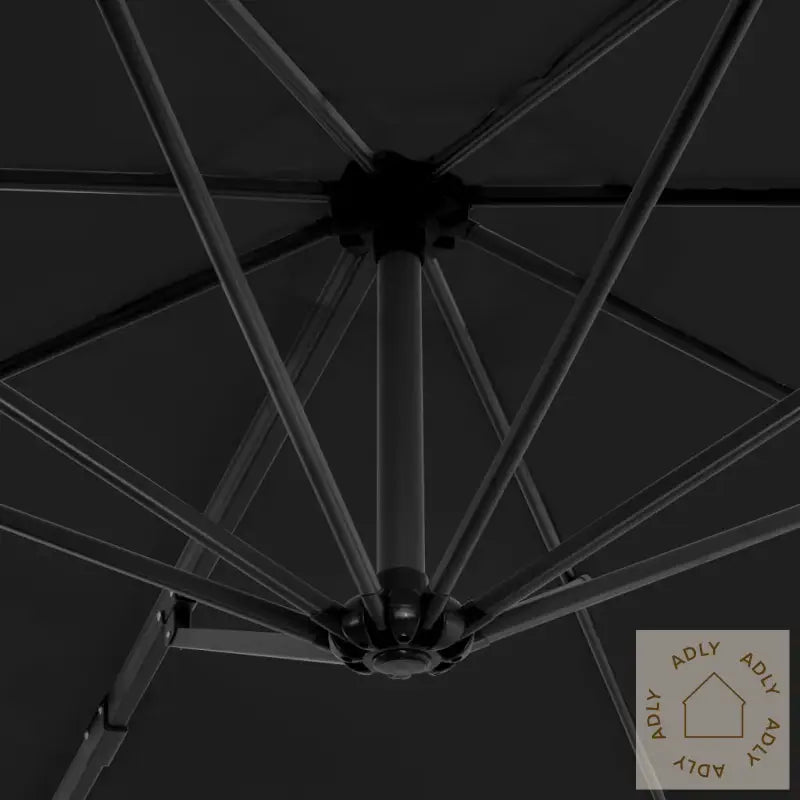 Hengende Hageparasoll Med Aluminiumsstang Antrasitt 300 Cm