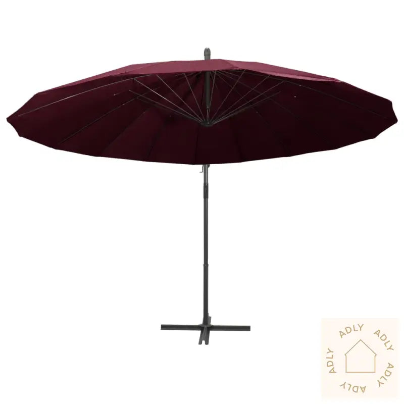 Hengeparasoll Burgunder 3 M Aluminiumsstang