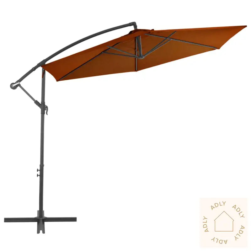 Hengende Hageparasoll Med Aluminiumsstang Terrakotta 300 Cm