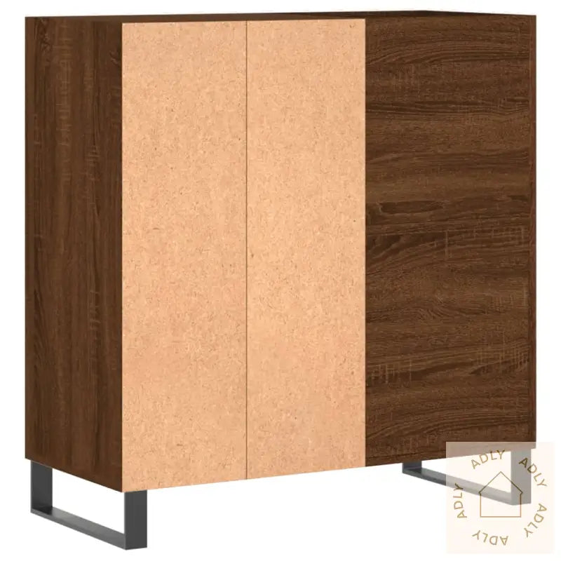 Hifi-Benk Brun Eik 84,5X38X89 Cm Konstruert Tre