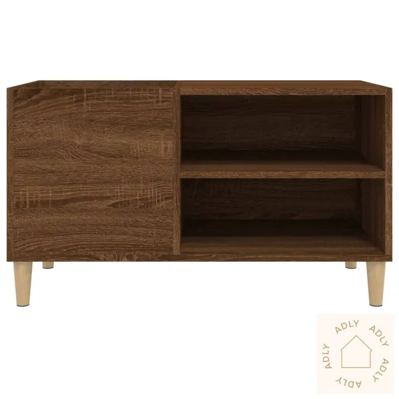 Hifi-Benk Brun Eik 84,5X38X48 Cm Konstruert Tre