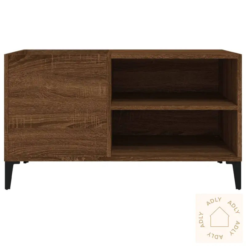 Hifi-Benk Brun Eik 84,5X38X48 Cm Konstruert Tre