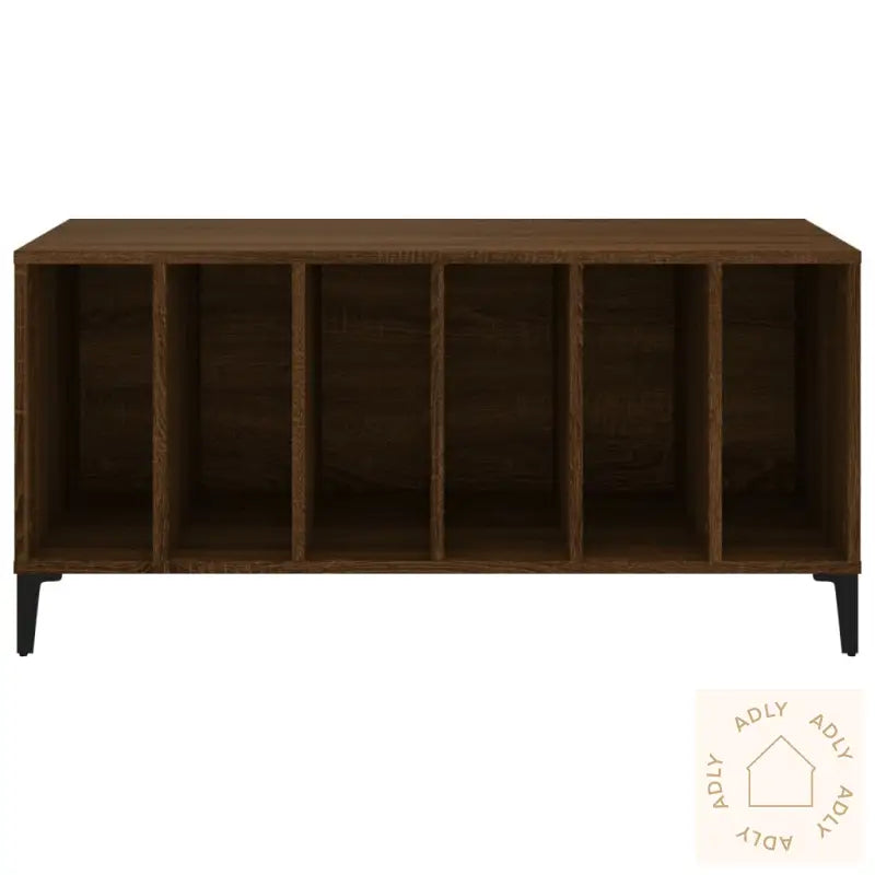Hifi-Benk Brun Eik 100X38X48 Cm Konstruert Tre
