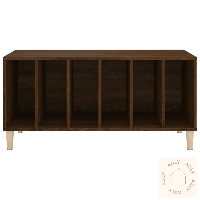 Hifi-Benk Brun Eik 100X38X48 Cm Konstruert Tre