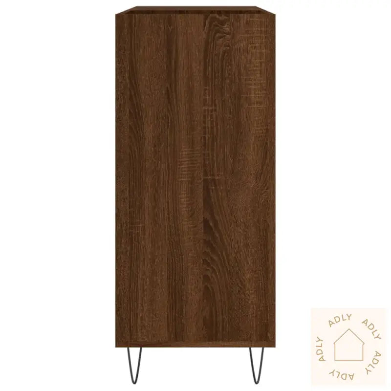 Hifi-Benk Brun Eik 84,5X38X89 Cm Konstruert Tre