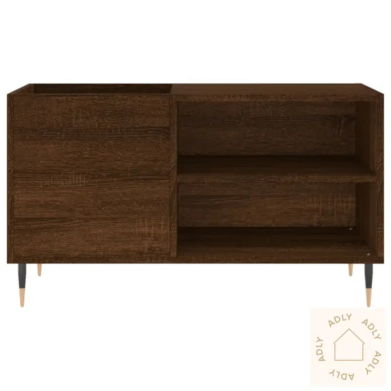 Hifi-Benk Brun Eik 85X38X48 Cm Konstruert Tre