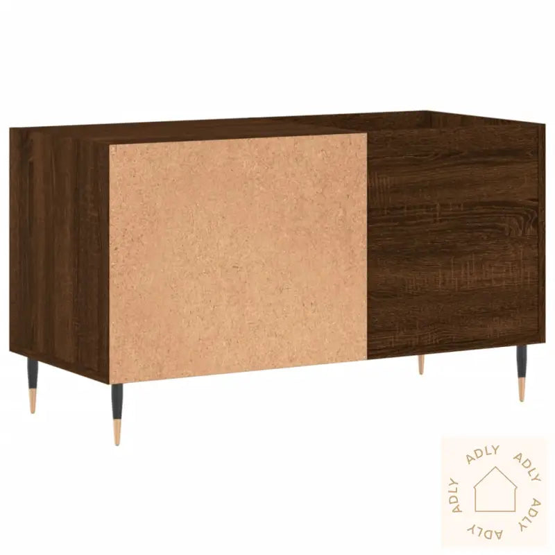 Hifi-Benk Brun Eik 85X38X48 Cm Konstruert Tre