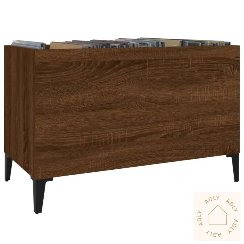 Hifi-Benk Brun Eik 74,5X38X48 Cm Konstruert Tre