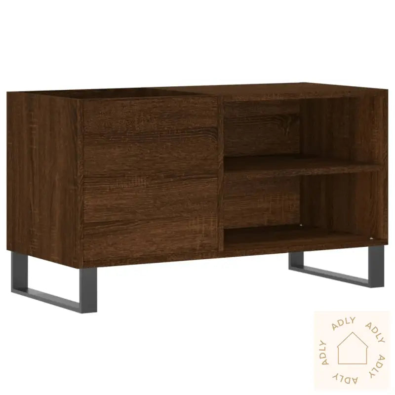 Hifi-Benk Brun Eik 85X38X48 Cm Konstruert Tre