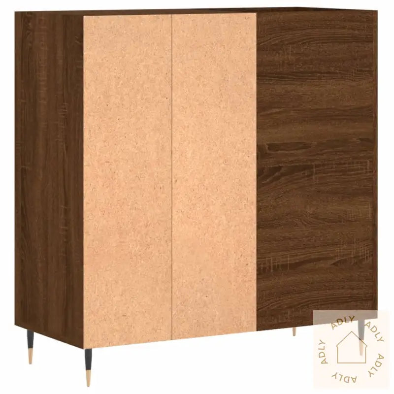 Hifi-Benk Brun Eik 84,5X38X89 Cm Konstruert Tre